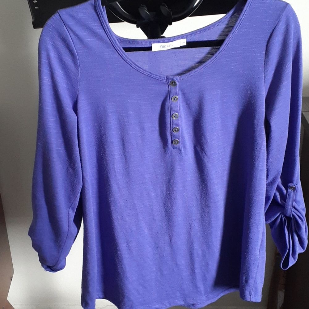Ricki's Lavender Purple 3/4 Sleeve Top - Women's Size Large